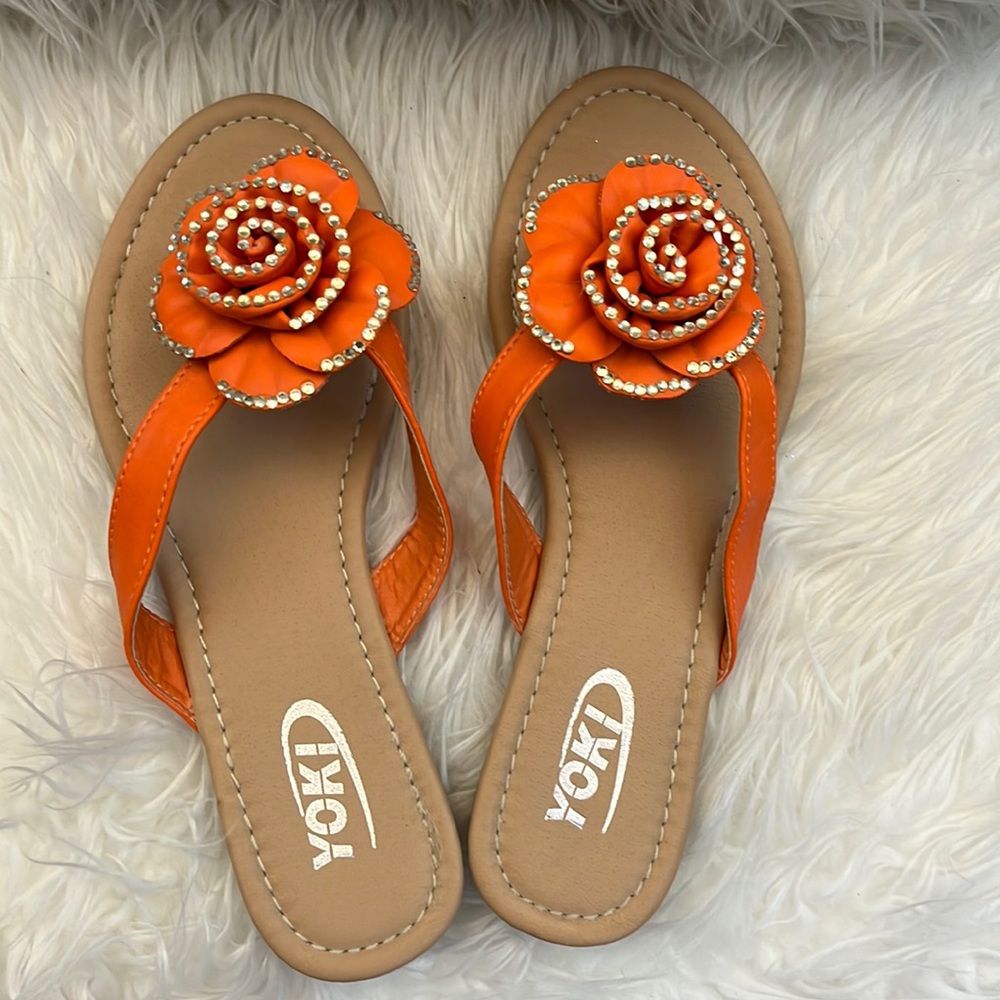 Orange sandals
